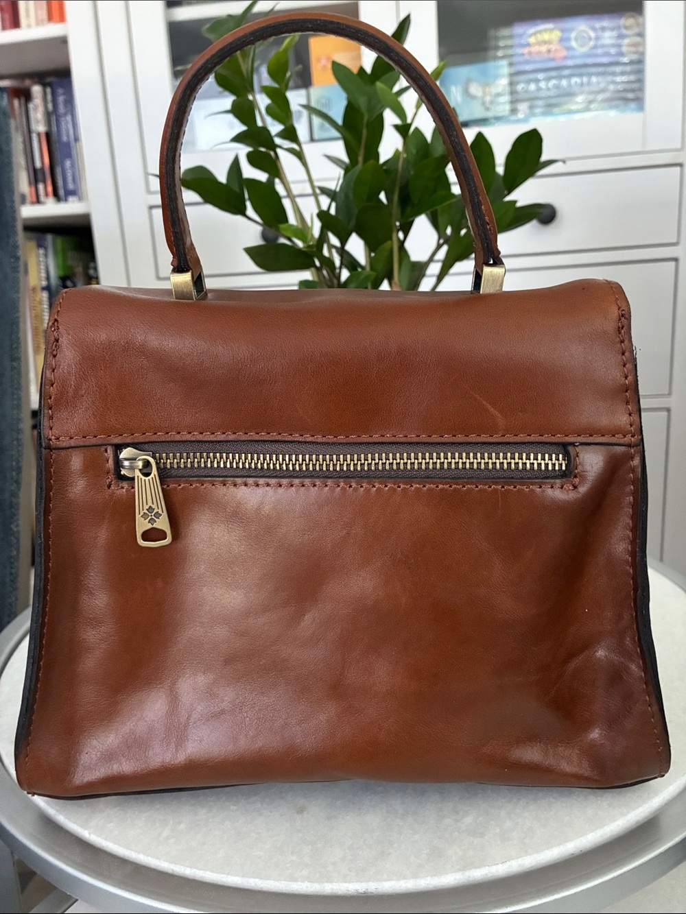 Patricia Nash Chauny Leather Satchel Cognac - Picture 3 of 6
